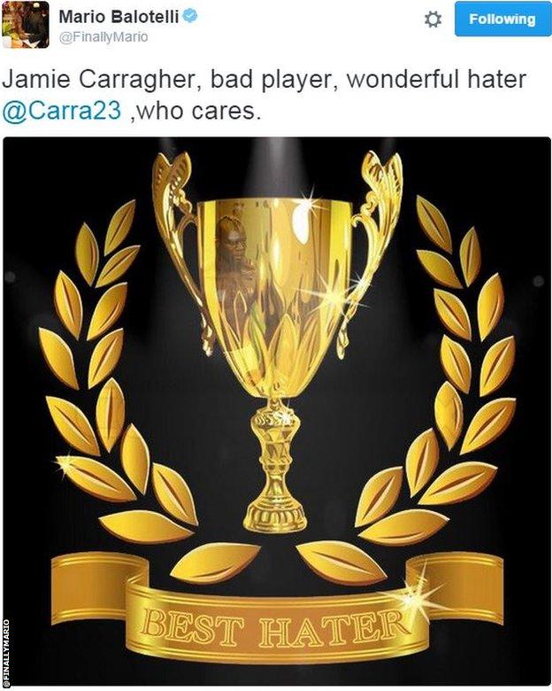 Mario Balotelli tweet