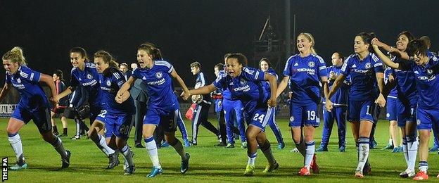 Chelsea Ladies celebrate