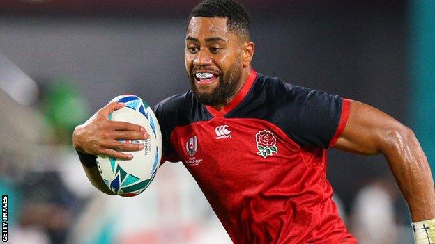 Joe Cokanasiga in action for England