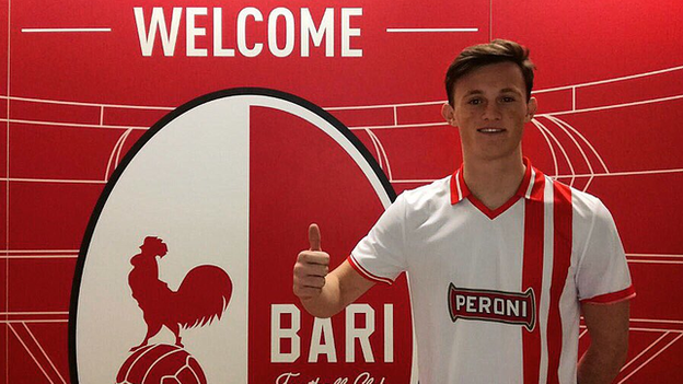 Bari midfielder Liam Henderson