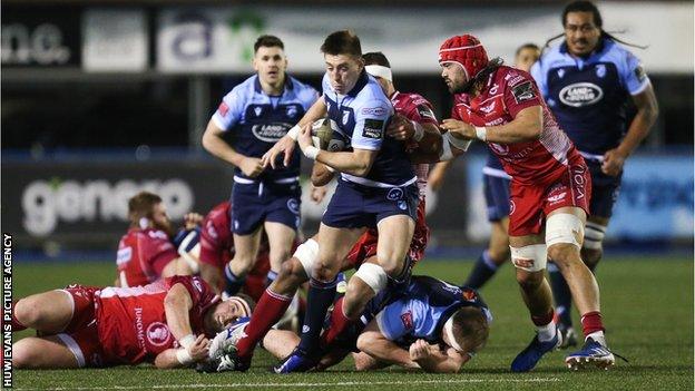 Cardiff Blues facing Scarlets in the 2019-20 season