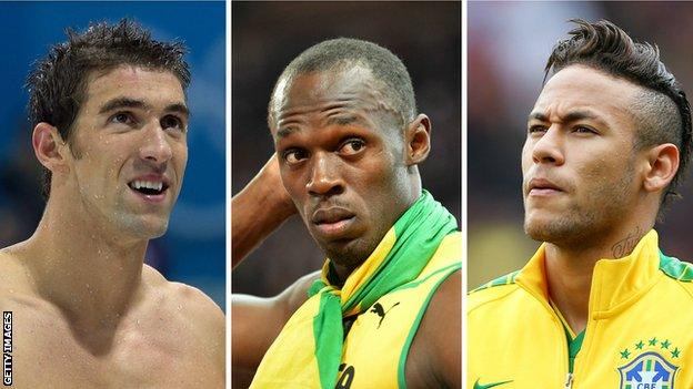 Michael Phelps, Usain Bolt and Neymar will be among the stars in Rio