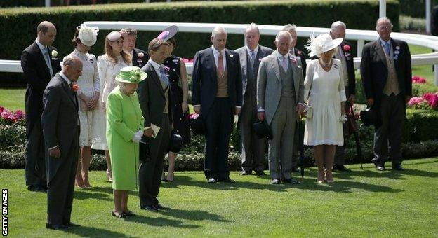 The Queen observed a minute's silence