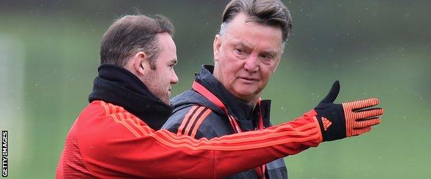 Wayne Rooney and Louis van Gaal