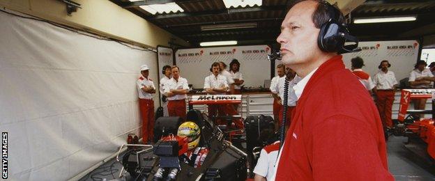 Ayrton Senna and Ron Dennis