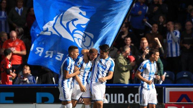 Huddersfield celebrate