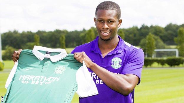 Hibernian midfielder Marvin Bartley