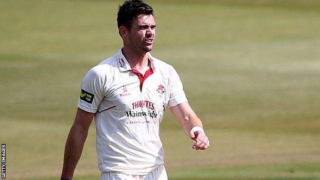 Lancashire bowler James Anderson