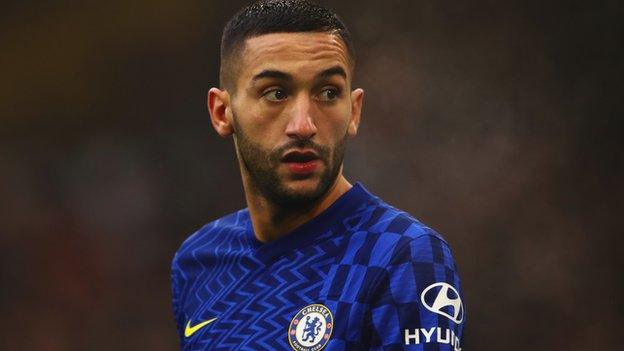 Hakim Ziyech in action for Chelsea