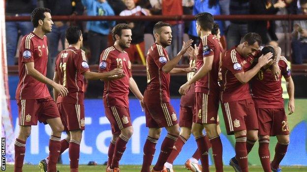 Spain celebrate