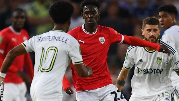 Clarke Oduor played in Barnsley's EFL Cup second round defeat by Leeds United last week