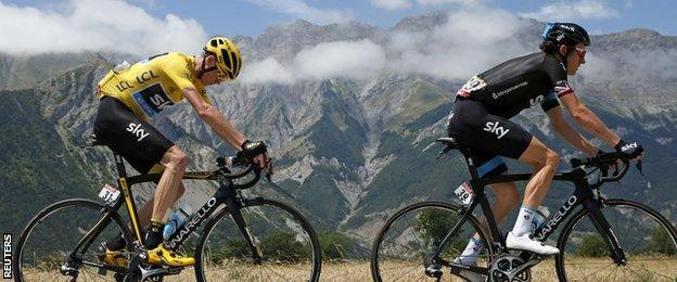 Chris Froome and Geraint Thomas