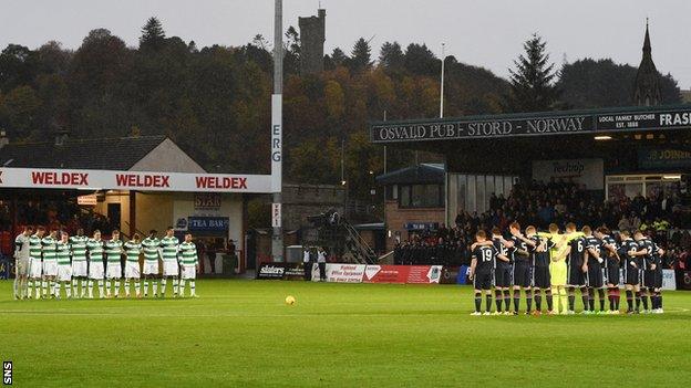 Celtic and Ross County players