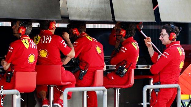 Ferrari team principal Mattia Binotto