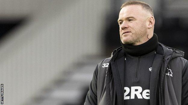 Derby County caretaker boss Wayne Rooney