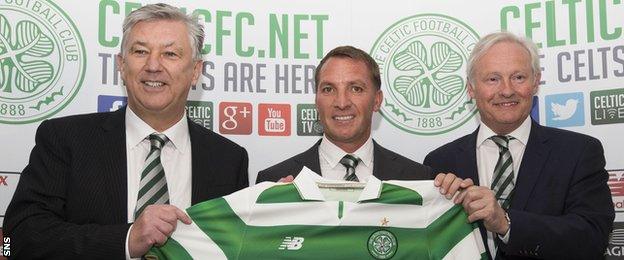 Peter Lawwell, Brendan Rodgers, Ian Bankier