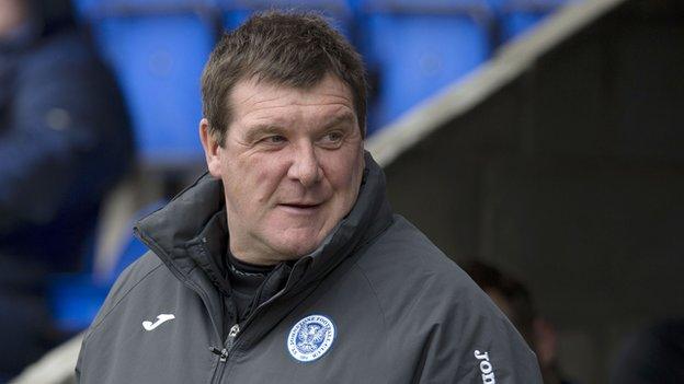 St Johnstone manager Tommy Wright