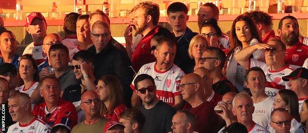 Hull KR fans looking pensive