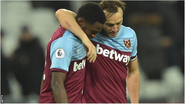 Mark Noble and West Ham team-mate Jeremy Ngakia