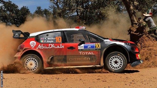 Kris Meeke won in Mexico last year after late drama