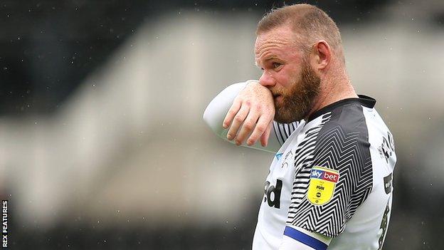 Wayne Rooney in action for Derby