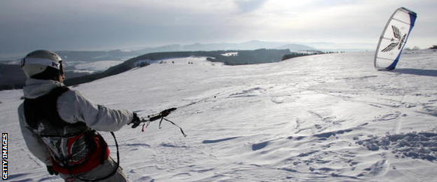 Snow kiting