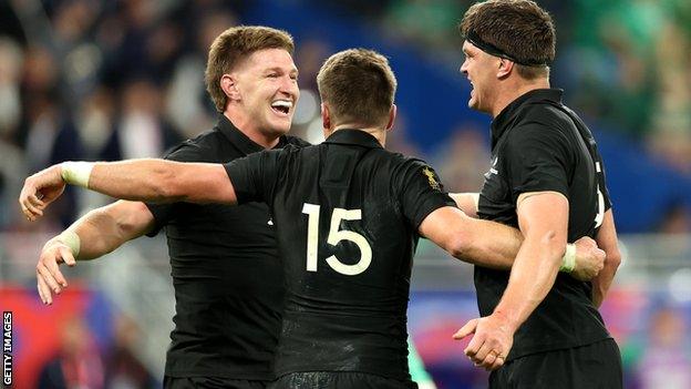 Jordie Barrett, Beauden Barrett and Scott Barrett all played key roles in the victory