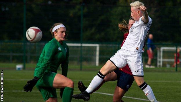 Swansea City in action against Cardiff Met in the newly formed Genero Adran Premier