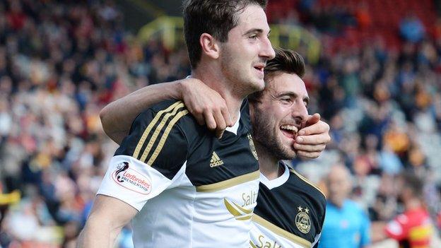 Aberdeen's Kenny McLean (left) and Graeme Shinnie