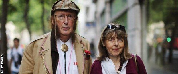 John McCririck and his wife Jenny