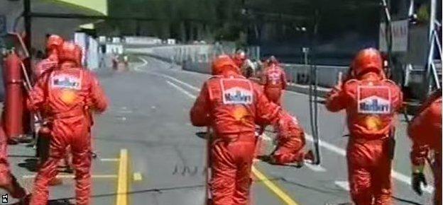 Ferrari pit stop