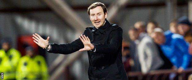 Hearts head coach Ian Cathro