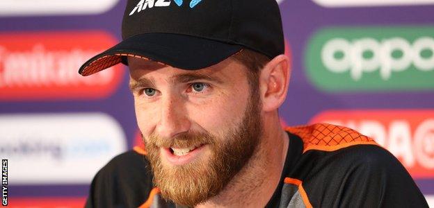 New Zealand captain Kane Williamson speaks to the media