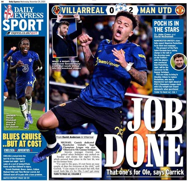 The Daily Express back page