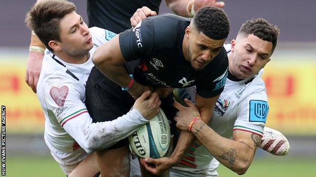 Keelan Giles made his Ospreys debut in 2016