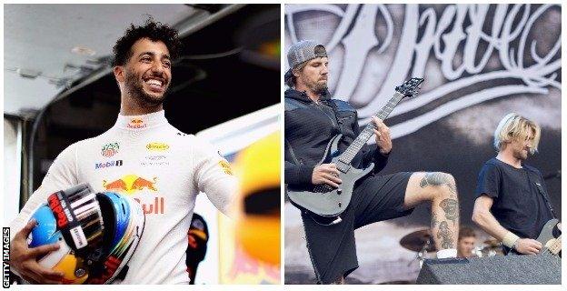 Daniel Ricciardo and Parkway Drive