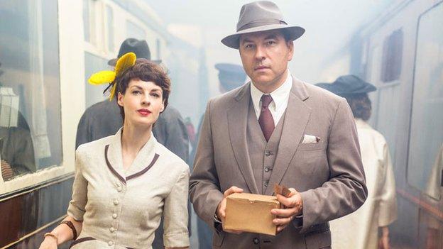 Jessica Raine and David Walliams in Partners in Crime