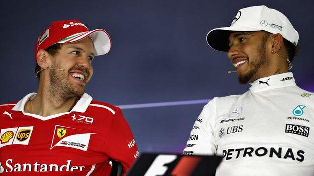 Sebastian Vettel and Lewis Hamilton