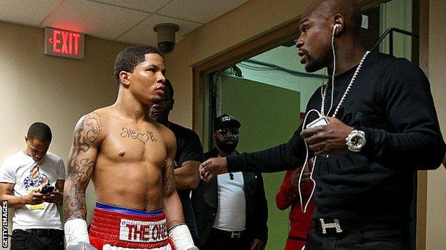 Gervonta Davis and Floyd Mayweather