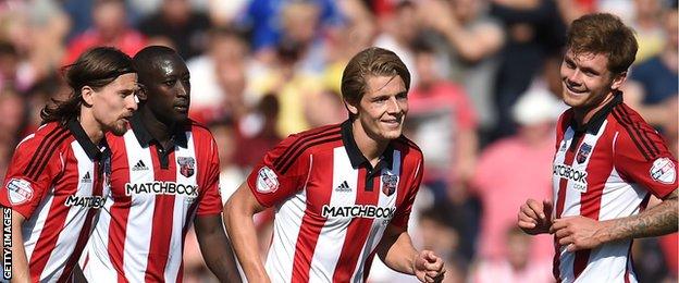 Brentford celebrate