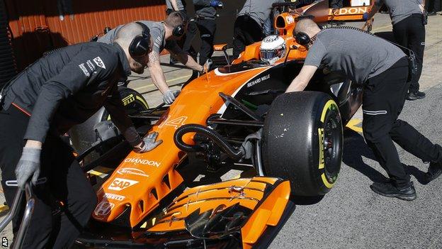 Fernando Alonso testing for McLaren