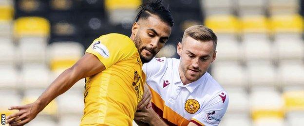 Aymen Souda of Livingston against Motherwell