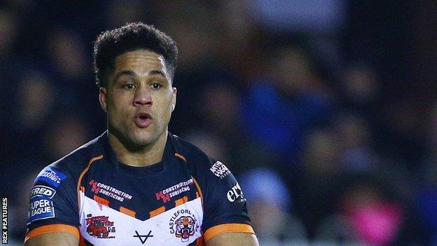 Derrell Olpherts scored 18 tries for Castleford Tigers during the 2022 season