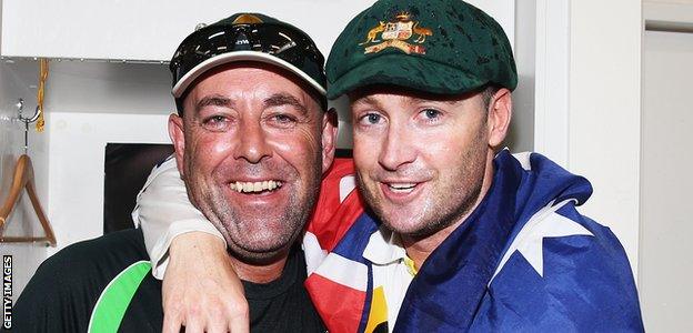 Australia's success was masterminded by coach Darren Lehmann, left, and captain Michael Clarke