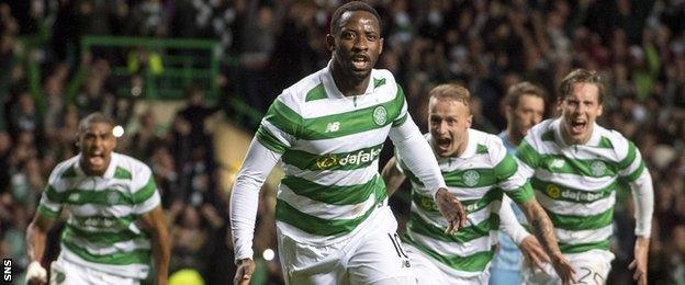 Moussa Dembele celebrates