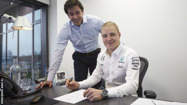 Valtteri Bottas and Toto Wolff