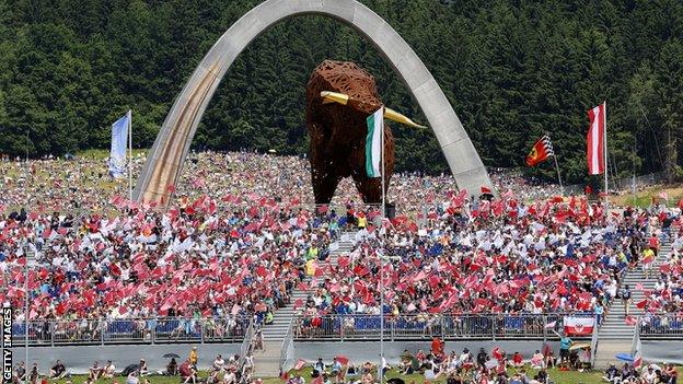 Red Bull statue in Spielberg