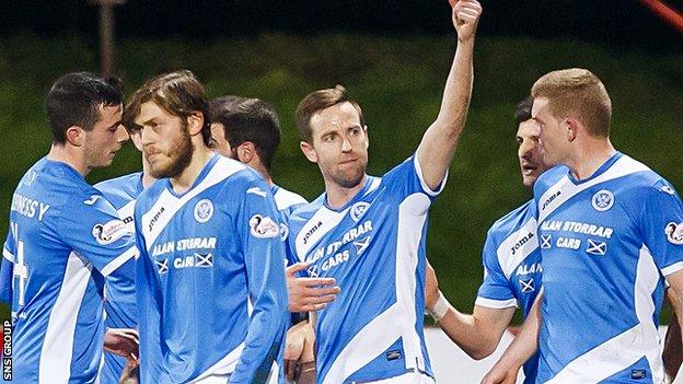 St Johnstone striker Steven MacLean (centre) has been at St Johnstone since the summer of 2012