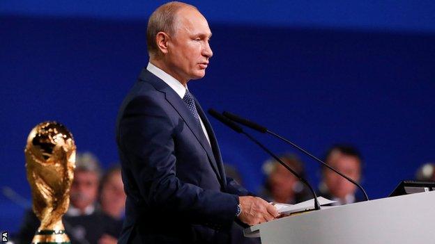 Russian President Vladimir Putin delivered a speech shortly before the vote took place