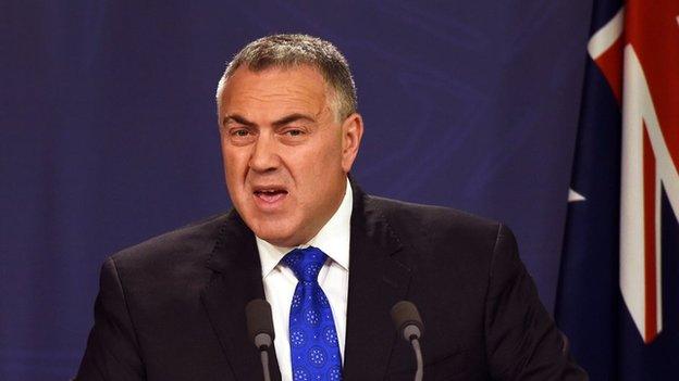 Australian Treasurer Joe Hockey speaks during a press conference in Sydney on September 2, 2015